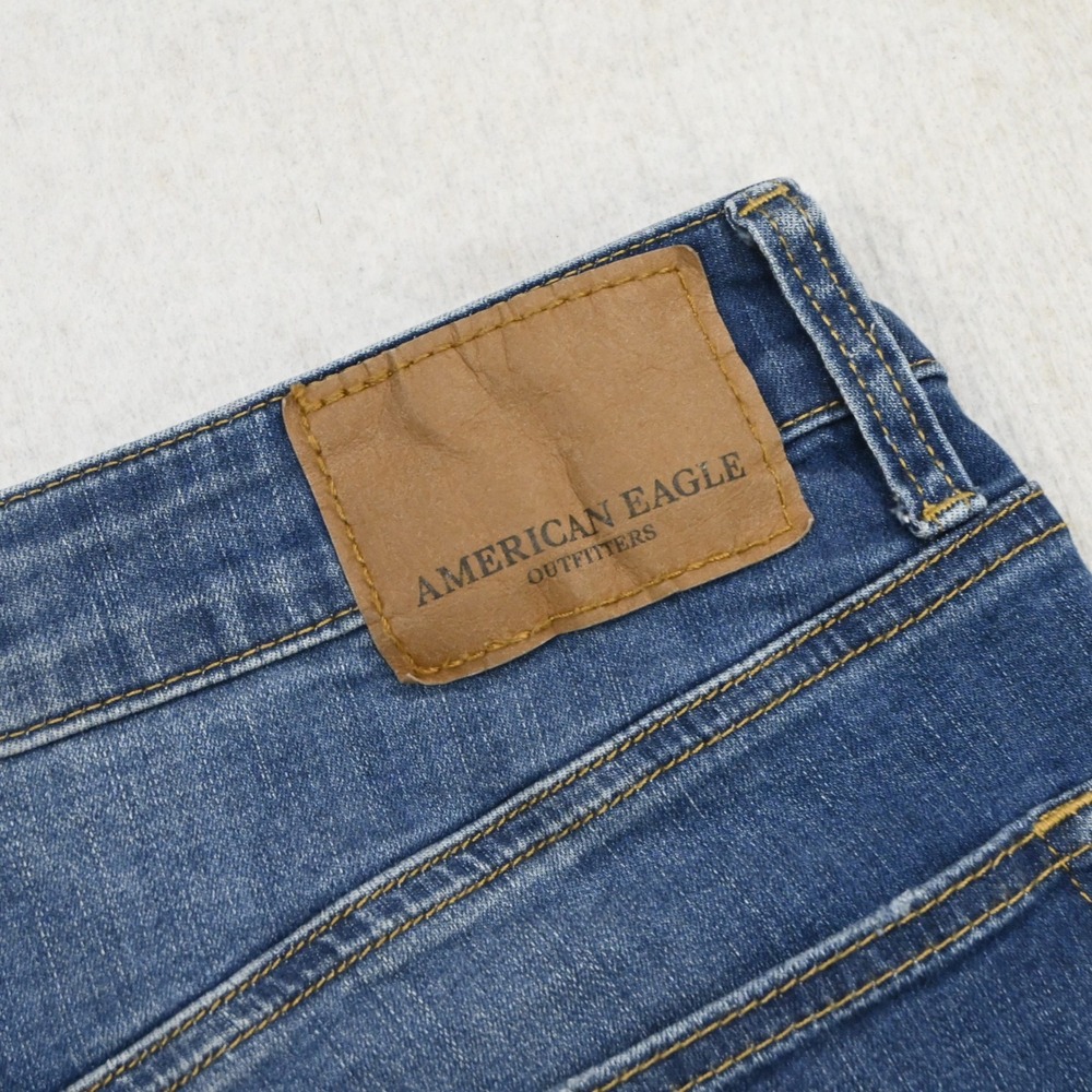 American Eagle Jeans‎ Mens 32x36 Original Boot Blue Whiskered Ne(x)t Level Flex